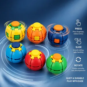 Colorful 3D fidget spinner decompression balls for sensory play and stress relief.