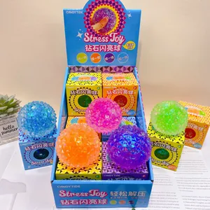 TPR Diamond Squishy Ball Stress Relief Fidget Toy Ice Cube Shape Sensory Toy
