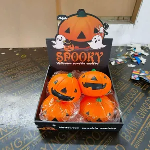 Halloween Κολοκύθα Squishy Παιχνίδι Ανακούφισης από το Στρες TPR Προσομοίωση Φαγητού Κολοκύθα Παιχνίδι Αργής Ανόδου Τρομακτικό Jack-o'-lantern Δώρα για Παιδιά Ενήλικες