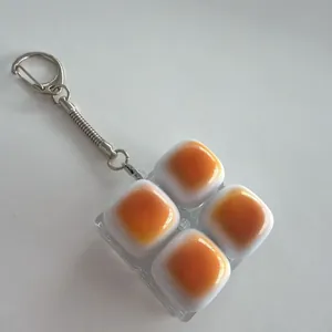 Llavero antiestrés 2x2 con teclas de interruptor mecánico con forma de pan tostado