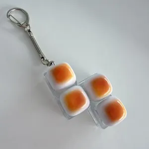 Llavero de prueba de interruptores fidget de 4 teclas con diseño de pan tostado suave