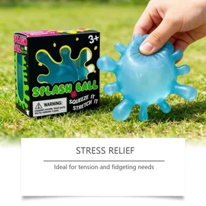 Splash Ball a Forma di Virus Giocattolo Antistress Squishy Slow Rebound Morbido TPR Giocattolo Sensoriale per Bambini Adulti Ufficio Palla Curativa