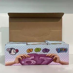 Retail display box containing multiple units of 67 themed TPR squeeze toys for stress relief