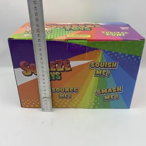 Colorful packaging box for slow rebound squeeze toys with a size reference ruler