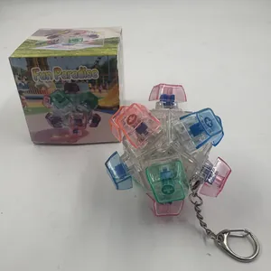 Porte-clés jouet sensoriel à interrupteur mécanique sphérique pour soulager le stress