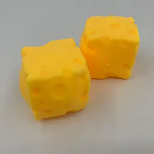 Jouet squishy en forme de fromage réaliste à rebond lent pour soulager le stress.