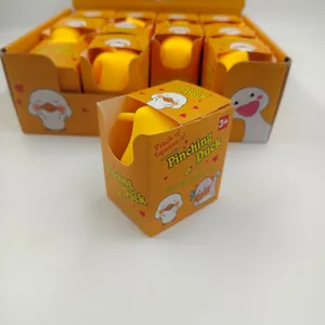Gelbe Enten-Stressabbau-Spielzeuge in niedlichen orangefarbenen Einzelverpackungen aus Karton