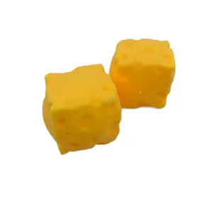 Jouet squishy en forme de fromage réaliste pour soulager le stress et rebond lent.