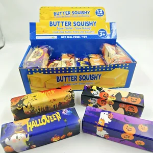 Ensemble de jouets squishy beurre Halloween citrouille et fantôme à montée lente