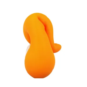 Soft orange carrot shaped squeeze toy designed for stress relief and sensory decompression