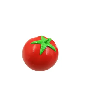 Realistic red squishy tomato toy for stress relief featuring slow rebound foam material