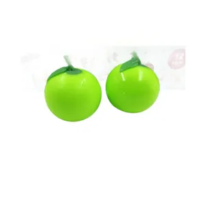 Realistic green apple TPR squishy toy for stress relief with slow rebound effect.