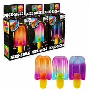 Ice Cream Squishy Slow Rebound Decompression Toy Gradient Color Fidget Toy Stress Relief Plastic Cartoon Novelty Toy
