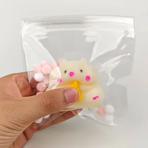 Soft plush hamster squishy toy in transparent packaging for effective stress relief