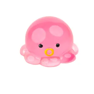 Cute pink octopus squishy toy made of translucent TPR for stress relief and slow rebound
