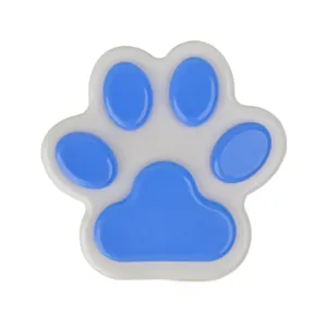 Large blue and white cat paw squishy toy made of soft TPR for stress relief and DIY fun