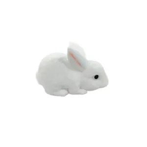Realistic white rabbit squishy toy for stress relief and soft slow rebound gift toy