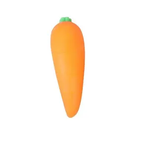 Realistisches orangefarbenes Karotten-Squishy-Spielzeug zum Stressabbau mit Details