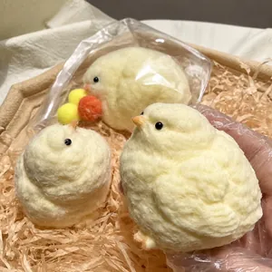 Süßes Küken Squishy Spielzeug Langsamer Rückprall Stressabbau Quetschspielzeug Für Kinder Erwachsene Weiches TPR Material Küken Modell Tischdeko Geschenk