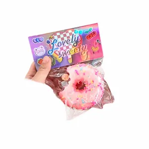 Juguete squishy dona realista con chispas de colores para alivio del estrés y decoración