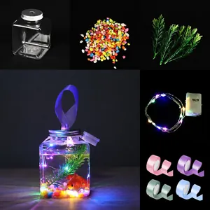 Kit de pecera DIY luminosa con tira LED y decoraciones
