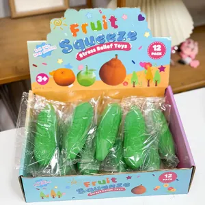 Simulation Gurke Squishy Spielzeug Realistisches Gemüse Stressabbau Quetschspielzeug Für Büro Erwachsene Dekompressionsspielzeug Grün TPR Squishy
