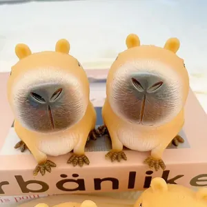 Paire de jouets à presser capybara mignons pour soulager le stress et décoration