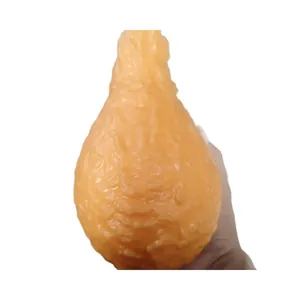 Realistic orange simulation fried chicken drumstick squishy toy for office stress relief