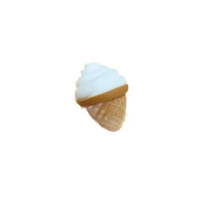 Juguete squishy realista de cono de helado para niños con crema blanca suave y textura de gofre