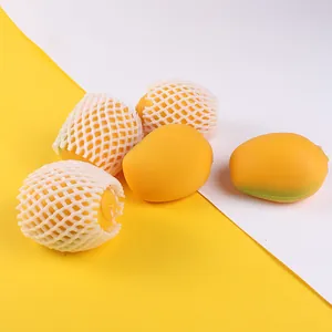 Simulated Mango Shape Squishy Stress Relief Toy Yellow Fruit Fidget Toy For Kids Adults Anxiety Release Gift