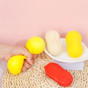 Simulated peanut squeeze toy for effective stress relief in multiple vibrant colors
