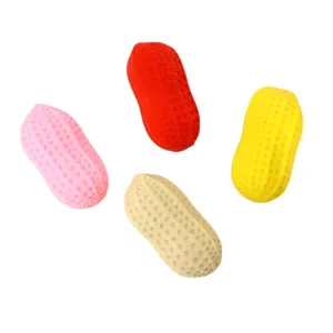 Set of colorful peanut-shaped stress relief squeeze toys for kids and adults
