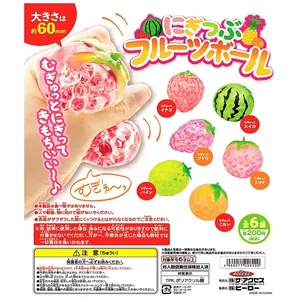 Simulation Fruit Squeeze Toy Squishy Stress Relief Fidget Toy With Colorful Beads Watermelon Strawberry Pineapple Sensory Toy For Kids Adults