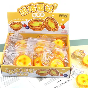 Detailed macro view of simulation egg tart squishy slow rebound decompression toys