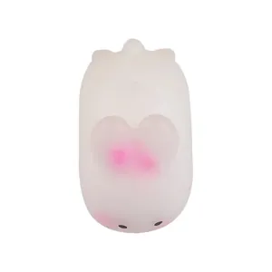 Lindo animal blanco mochi squishy juguete para aliviar el estrés y sensorial