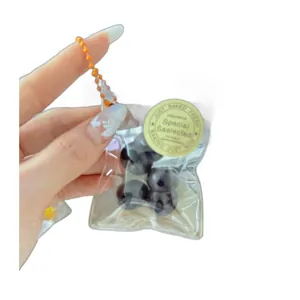 Mini simulation blueberry fruit bag squishy toy for stress relief and decompression