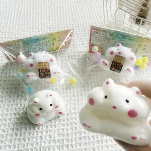 Cute Hamster Squishy Toy Slow Rebound Soft Plastic Stress Relief Toy For Kids Adults Gift Desktop Decor Hamster Figurine