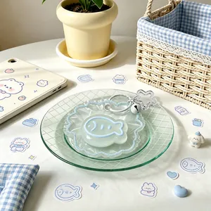 Detailed view of a transparent fish-shaped silicone squeeze toy for stress relief.