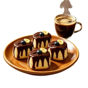 Juguete squishy de silicona con forma de pastel de chocolate realista antiestrés