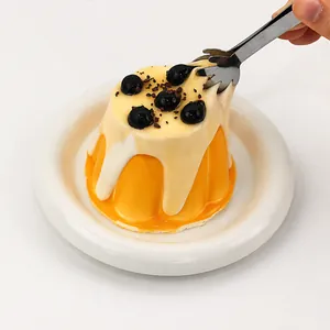 Detail van de zachte textuur van het parelpudding siliconen squishy stress-speeltje.