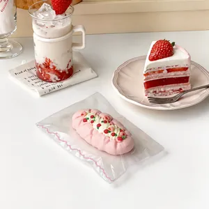 Handmade Squishy Strawberry Cream Cake Silicone Stress Relief Toy Realistic Simulation Food Dessert Squeeze Toy For Gifts