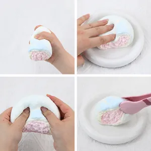 Simulation Bitten Bread Squishy Toy Food Grade Silicone Slow Rebound Stress Relief Squeeze Toy With Keychain Decoration For Office Home Gift