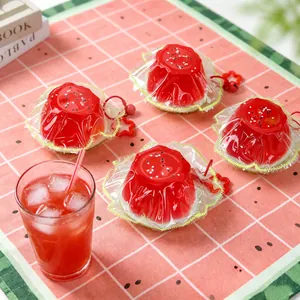 Realistic watermelon pudding shaped squeeze toy made of food-grade silicone material