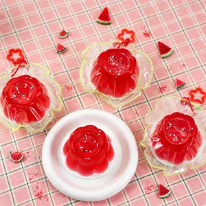 Handmade watermelon pudding squeeze toy made from food-grade silicone for stress relief