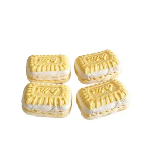 Juguete squishy de galleta sándwich de silicona de grado alimenticio para aliviar el estrés