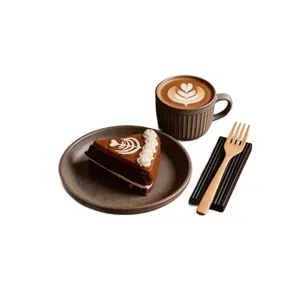 Jouet squishy en silicone réaliste en forme de gâteau au chocolat et café latte relaxant