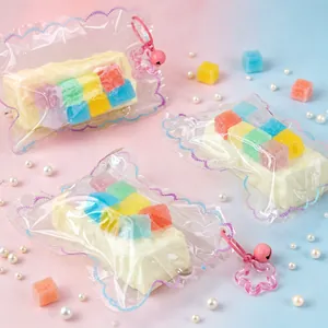 Jouet sensoriel en silicone en forme de gâteau coloré pour soulager le stress au quotidien