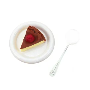 Realistic strawberry chocolate cake squishy toy made of food-grade silicone