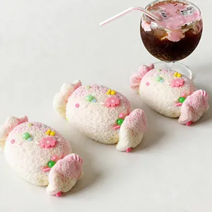 Giocattolo Squishy in Silicone Fatto a Mano Forma di Caramella Effetto Cashmere Antistress Kawaii Decorazione Scrivania