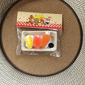 Dettaglio del giocattolo antistress set sushi in confezione originale